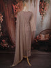 Dusty Mauve Stone Embellished Design Tissue Silk Straight Cut Salwar Suit with Dupatta