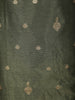 Dusty Olive Green Floral Zari Embroidered Design Tissue Silk Salwar Suit