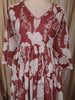 Dusty Onion Pink Floral Printed Design Cotton Anarkali Salwar Suit with Dupatta