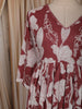 Dusty Onion Pink Floral Printed Design Cotton Anarkali Salwar Suit with Dupatta