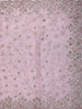 Dusty Onion Pink Floral Sequins and Beads Embroidered Design Tissue Organza Designer Saree with Matching Blouse