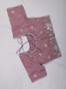 Dusty Onion Pink Floral Sequins and Beads Embroidered Design Tissue Organza Designer Saree with Matching Blouse