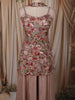 Dusty Onion Pink Floral Sequins and Thread Embroidered Design Georgette Palazzo Suit with Choker Dupatta
