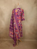Dusty Orchid Purple Floral Printed Design Cotton Anarkali Salwar Suit with Dupatta