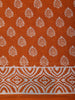 Dusty Peach Butta Printed Design Cotton Casual Wear Saree