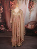 Dusty Peach Floral Vine Sequins Embroidered Design Net Party Wear Mastani Lehenga with Matching Dupatta