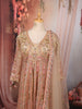 Dusty Peach Floral Vine Sequins Embroidered Design Net Party Wear Mastani Lehenga with Matching Dupatta