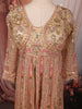 Dusty Peach Floral Vine Sequins Embroidered Design Net Party Wear Mastani Lehenga with Matching Dupatta