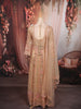 Dusty Peach Floral Vine Sequins Embroidered Design Net Party Wear Mastani Lehenga with Matching Dupatta