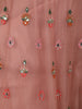 Dusty Peach Pink Sequins and Beads Embroidered Design Net Lehenga With Net Dupatta