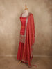 Dusty Pink Butta Zari Woven Design Banarasi Silk Palazzo Suit with Dupatta