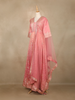 Dusty Pink Floral Design Silk Anarkali Salwar Suit