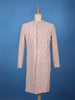 Dusty Pink Floral Embroidered Polyester Sherwani Suit - Diadem