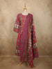 Dusty Pink Floral Printed Design Cotton Salwar Suit with Dupatta