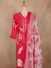 Dusty Pink Floral Printed Design Cotton Straight Cut Salwar