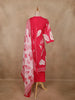 Dusty Pink Floral Printed Design Cotton Straight Cut Salwar