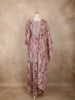 Dusty Pink Floral Printed Design Tissue Palazzo Suit with Dupatta