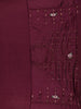 Dusty Pink Floral Sequins Embroidered Organza Saree - Diadem