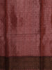 Dusty Pink Floral Woven Design Pure Tussar Saree with Zari Border