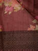 Dusty Pink Floral Woven Design Pure Tussar Saree with Zari Border