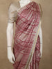 Dusty Pink Geometric Printed Design Tussar Silk Saree with Zari Border