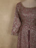 Dusty Pink Leaf Sequins Embroidered Design Georgette Palazzo Suit with Dupatta