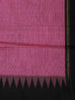 Dusty Pink Solid Design Kalyani Cotton Saree with Contrast Temple Border