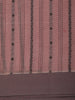 Dusty Pink Striped Ikat and Wavy Motif Woven Cotton Saree with Solid Border