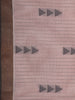 Dusty Pink Triangle Motif Cotton Saree with Contrast Brown Border