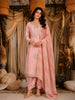 Dusty Pink Zari Embroidered Design Tissue Silk Palazzo Suit