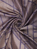 Dusty Purple Geometric Printed Design Tussar Silk Saree with Zari Border