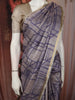 Dusty Purple Geometric Printed Design Tussar Silk Saree with Zari Border