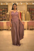Dusty Purple Heavy Sequin and Beads Embroidered Design Satin Skirt Top