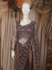 Dusty Purple Heavy Sequins Embroidered Design Net Party Wear Saree with Matching Blouse