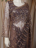 Dusty Purple Heavy Sequins Embroidered Design Net Party Wear Saree with Matching Blouse