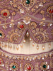Dusty Purple Heavy Sequins and Beads Embroidered Design Net Bridal Lehenga with Matching Dupatta