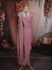 Dusty Rose Beads Emroidered Design Satin Ready to Wear Draped Saree