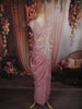 Dusty Rose Beads Emroidered Design Satin Ready to Wear Draped Saree