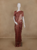 Dusty Rose Brown Geometric  Design Tussar Silk Saree