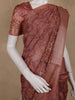 Dusty Rose Brown Geometric  Design Tussar Silk Saree