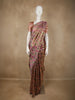 Dusty Rose Floral Design Tissue Silk Saree