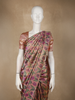 Dusty Rose Floral Design Tissue Silk Saree