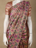Dusty Rose Floral Design Tissue Silk Saree