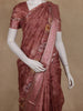 Dusty Rose Floral Design Tussar Silk Saree