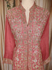 Dusty Rose Floral and Sequins Embroidered Georgette Palazzo Suit
