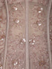 Dusty Rose Gold Heavy Sequin and Beads Embroidered Design Satin Skirt Top with Corset Style