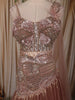 Dusty Rose Gold Heavy Sequins and Beads Embroidered Design Mermaid Tissue Party Lehenga