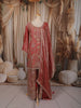 Dusty Rose Heavy Sequins and Beads Embroidered Design Tissue Organza Fancy Palazzo Suit with Matching Dupatta
