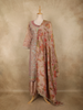 Dusty Rose Mauve Floral Zari Embroidered Design Tissue Silk Palazzo Suit with Dupatta