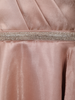 Dusty Rose One-Shoulder Floral Satin Kids Gown With Feather Detail